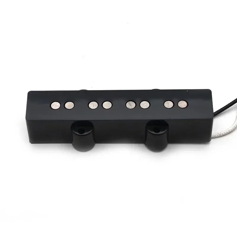 Open Alnico 5 Jazz JB Neck or Bridge Pickup Braided Cloth Cable for 4 String Bass Parts
