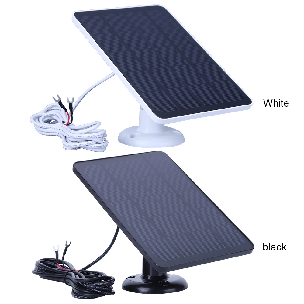 4W 5V Solar Charger Waterproof Solar Power Panel 360° Adjustable Bracket with 9.8FT Charging Cable for Ring Video Doorbell 4