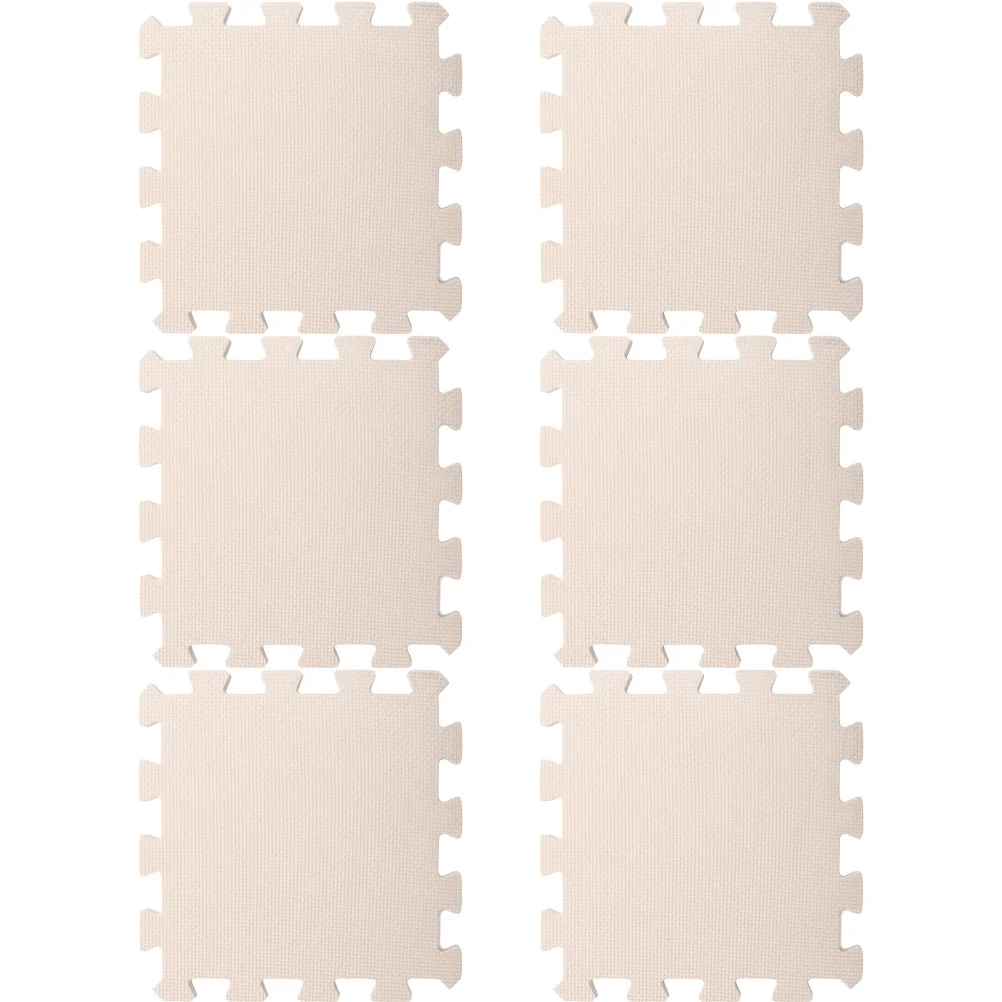 

6 шт. вязаных напольных плиток для детей, соединяющихся между собой, мягкий коврик-пазл из пены EVA, напольное покрытие для малышей, коврик для занятий спортом