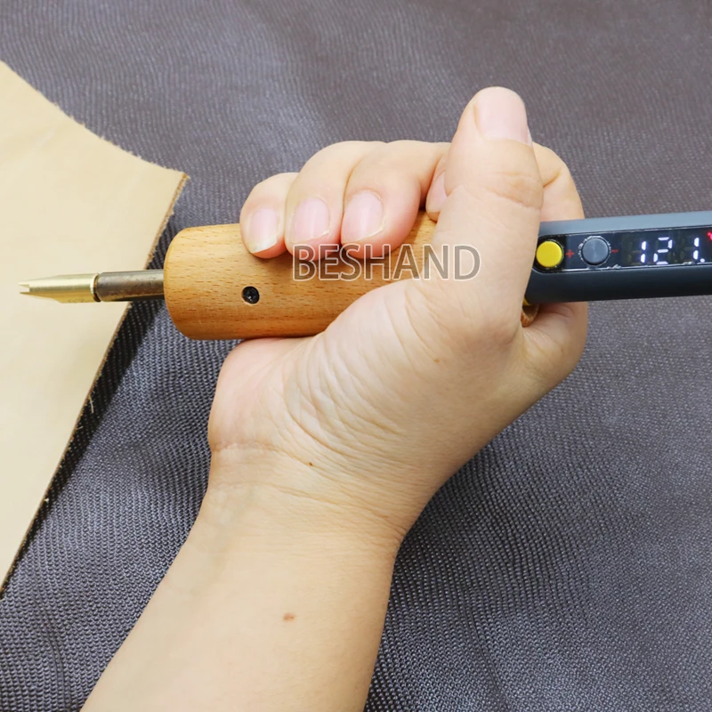 New Leather iron Electric Edge Creaser Tool Optional Brass Tips Accessories M5 Thread for Leather Craft Creasing Scoring Folder