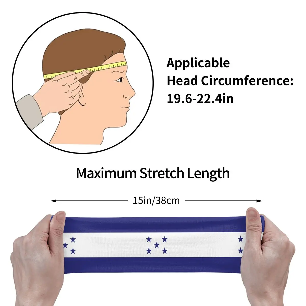 Sports Headband Honduras Flag Running Fitness Sweatband Absorbent Cycling Jog Hair Bandage