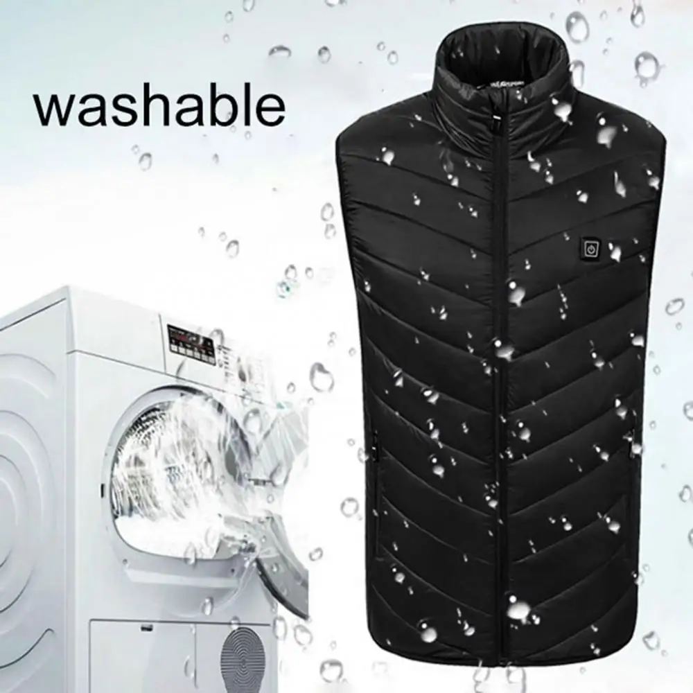 Men Winter Heating Vest USB Safe Intelligent Constant Temperature Vest Thermal Waistcoat Electric Heating Waterproof Waistcoat