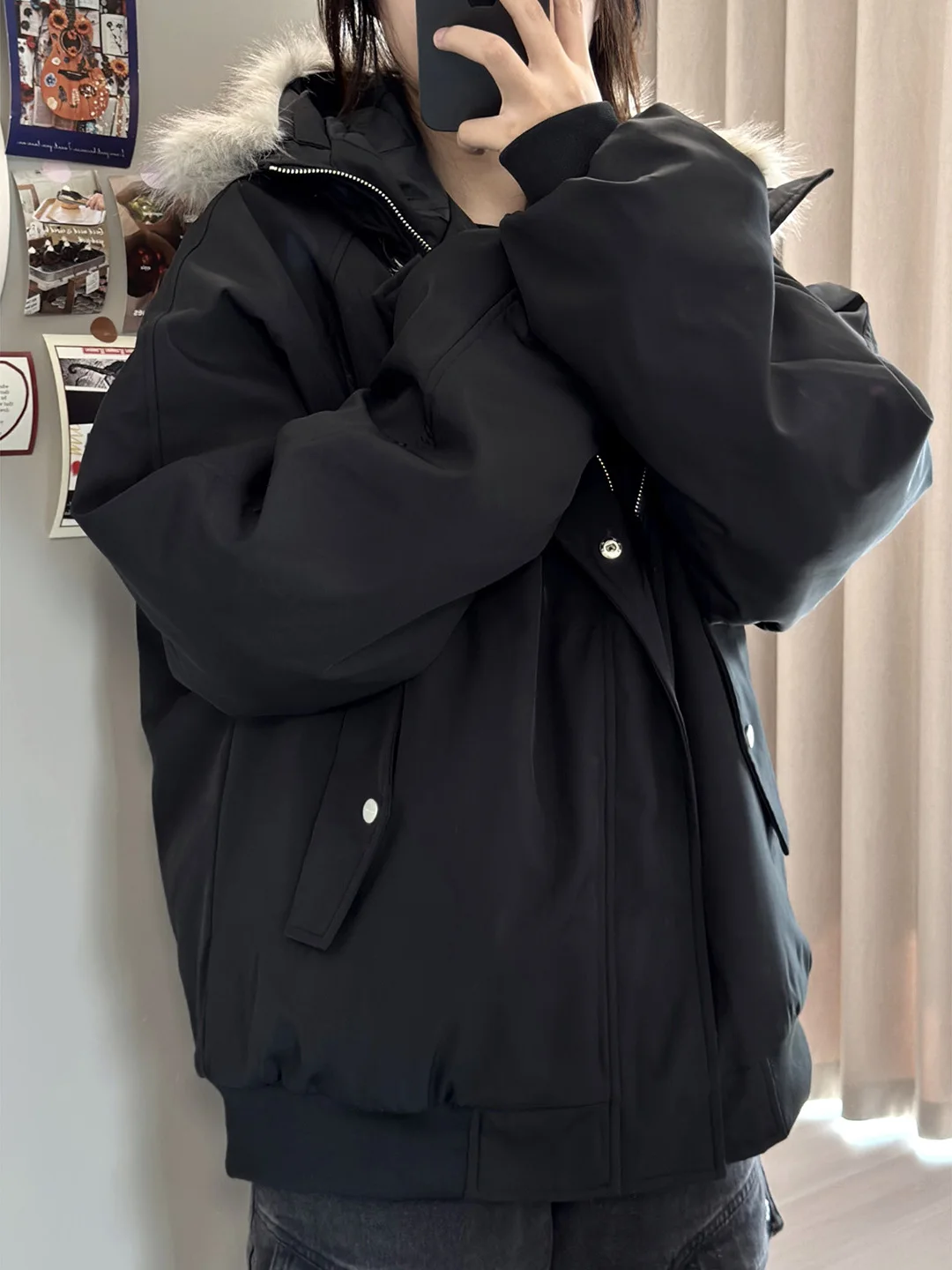 

Thiened Winter Jaet for Men And Women with Fur Collar Workwear Sle American Pilot Coat Cotton Clothes Warmth Youth Casual