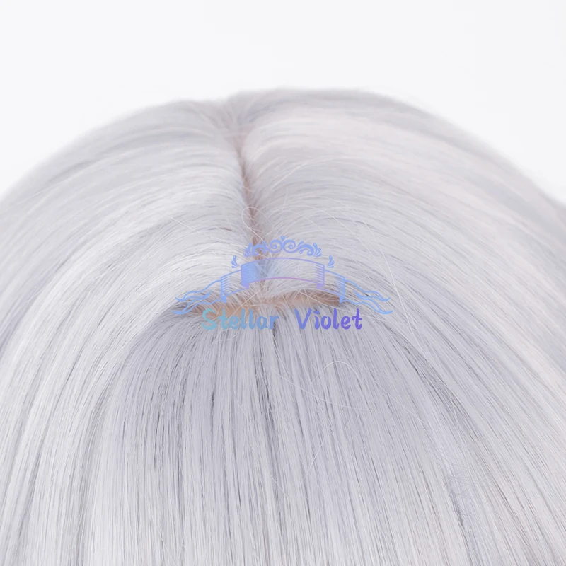 Game Azur Lane Wig Janus Halloween Cat Cosplay Wigs Cosplay Costumes Heat Resistant 100CM Long Silver Grey Janus Synthetic Wigs