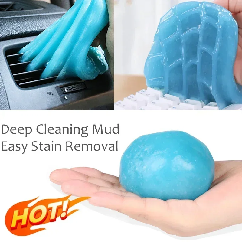 Super Dust Clean Clay Dust Keyboard Cleaner Slime Toys Cleaning Gel Car Gel Mud Putty Kit for Laptop Cleanser Glue Cars Part