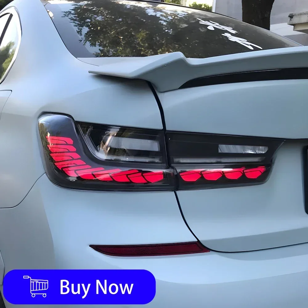 

Для BMW 3 серии G20 G28 320i 325i 330i 2020-2024 автомобильные задние фонари в сборе, обновленный светодиодный светильник с чешуей красного дракона, аксессуары, задний фонарь