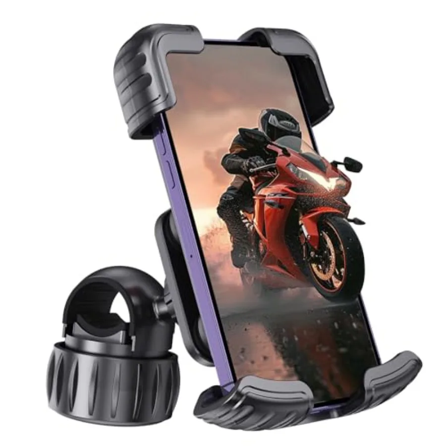 

Крепление для телефона на мотоцикле с автоматическим замком 1s и военной технологией защиты от сотрясений мощностью 100 миль в час для надежной установки на руль Qu