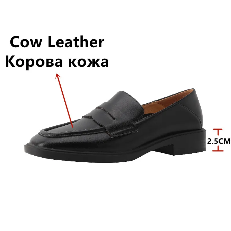 FEDONAS Classic Concise Women Pumps 2025 Spring Autumn Working Casual Genuine Leather Loafers Shoes Woman Comfortable Low Heels