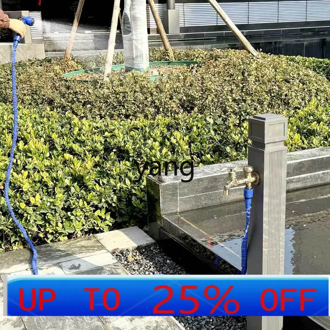 LMM Column Faucet Chinese Style Garden Watering Landscape Water Stake