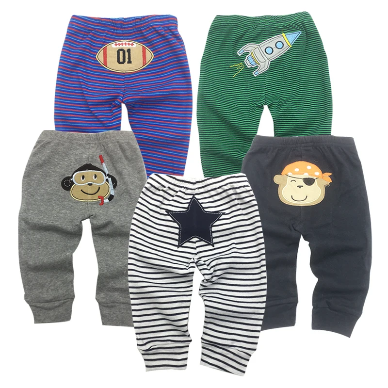 

5pcs/lot Baby PP PantsFashion Model Babe Pants Cartoon Animal Printing Baby Trousers Kid Wear Baby Pants 0-24M