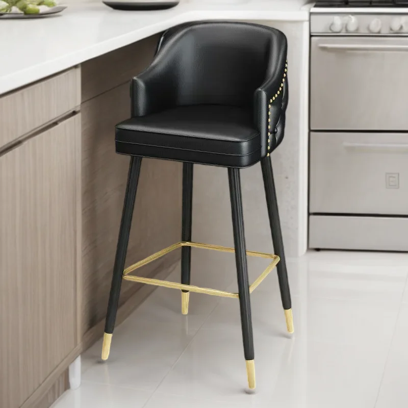 

Reception Modern Bar Stools Kitchen Designer High Barber Waiting Bar Chair Lounge Party Backrest Taburete Alto Home Tall Stool