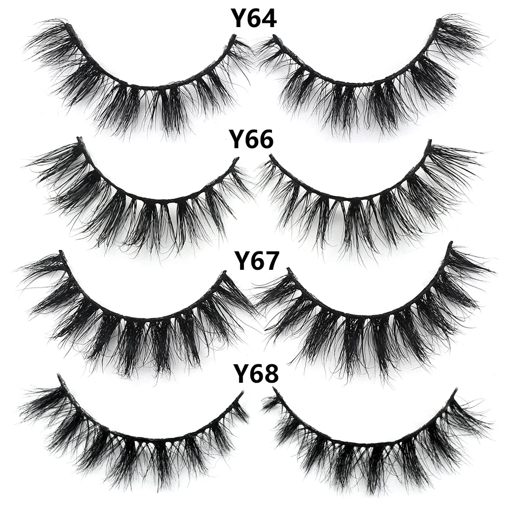 Großhandel Nerzwimpern 3D Flauschige Wispy 12mm-20mm Wimpern Natürliche Weiche Flauschige Falsche Wimpern 500 Stile Verfügbar – Detail 36