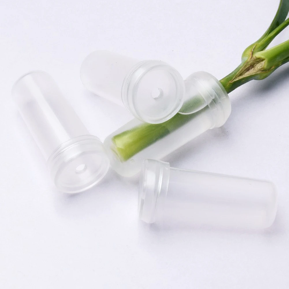 For Floral Water Tubes 1.8x4cm and 1.8x7cm Plastic for stem Holders with Cap for DIY Flower Arrangements 100 or 200 Pieces