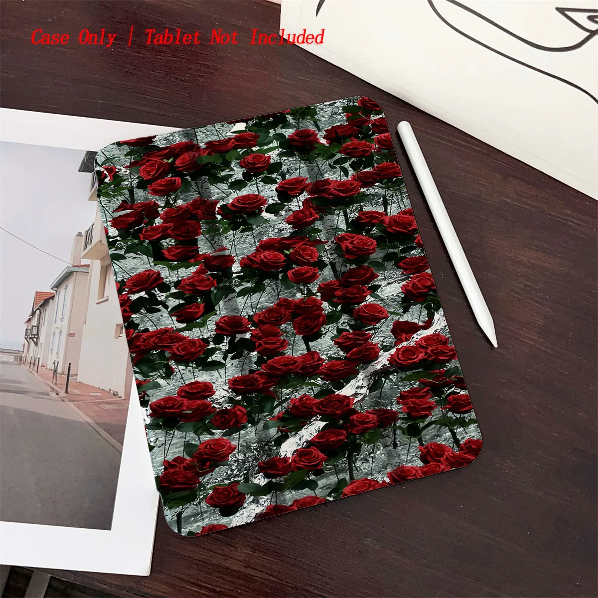 

Rose Pattern iPad Case - Shockproof Durable Cover for Apple Pro/Air/Mini