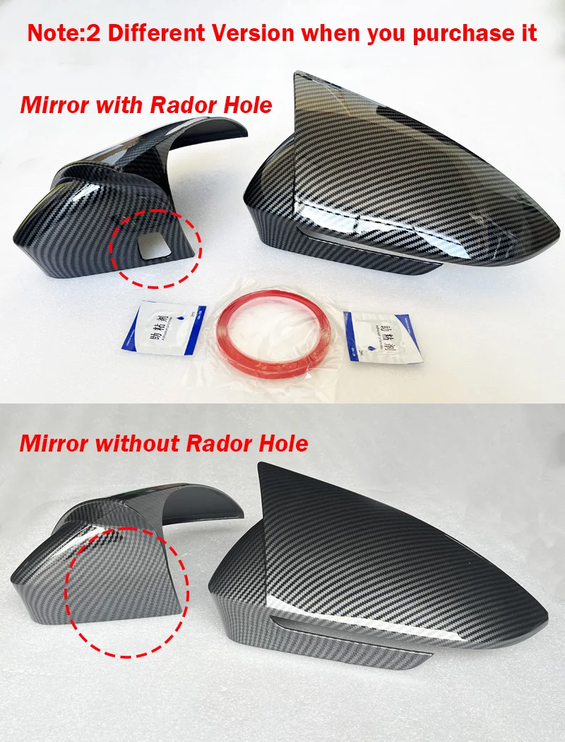2 قطعة لصق الجانب مرآة الرؤية الخلفية غطاء قبعات لمعان الأسود الكربون لشركة فولكس فاجن ID.4 ID.4X ID.4 Crozz اكسسوارات السيارات ملصقات السيارات #5