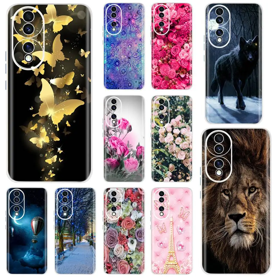 ل Honor 70 حافظة 2022 موضة لينة سيليكون غطاء الهاتف الخلفي حالات لهواوي الشرف 70 5G FNE-AN00 فوندا Honor 70 6.67 "حافظة تي بي يو