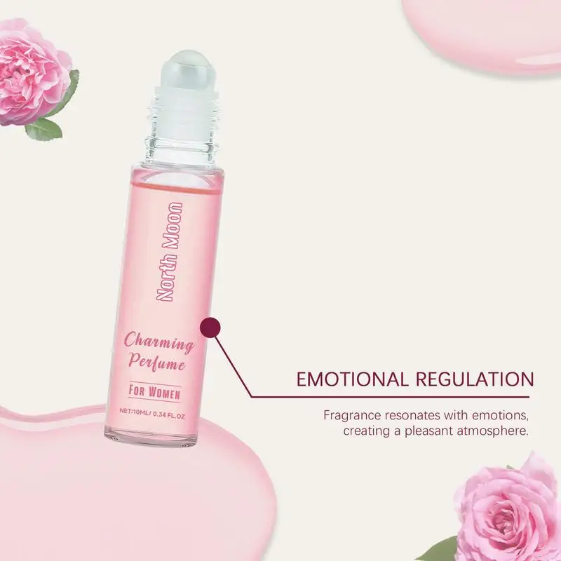 Rose Charmant Parfum voor Vrouwen 10 ml Feromoon Parfum Roll-On Geur Draagbare Rose Bloom Parfums Verbeteren Persoonlijke Beroep