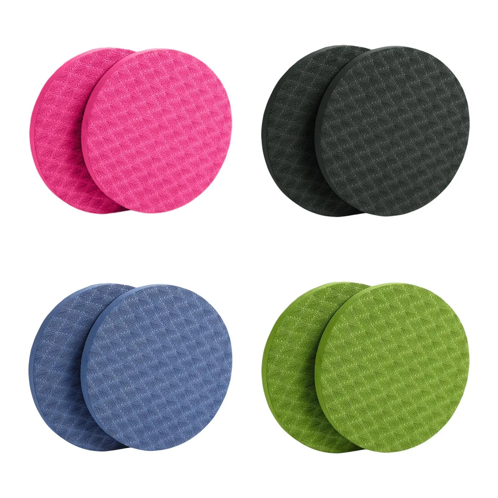 

2 Pieces Yoga Knee Pads Round Support Pad for Knees, Elbows, Wrists, Hands for Exercise Push Upt Women, Men Office Balance