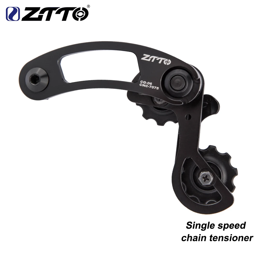 E-Bike Bike Single Speed Chain Tensioner Single Speed Rear Derailleur 13-23T Range Hanger Mount Dropout Pulley Jockey Wheel