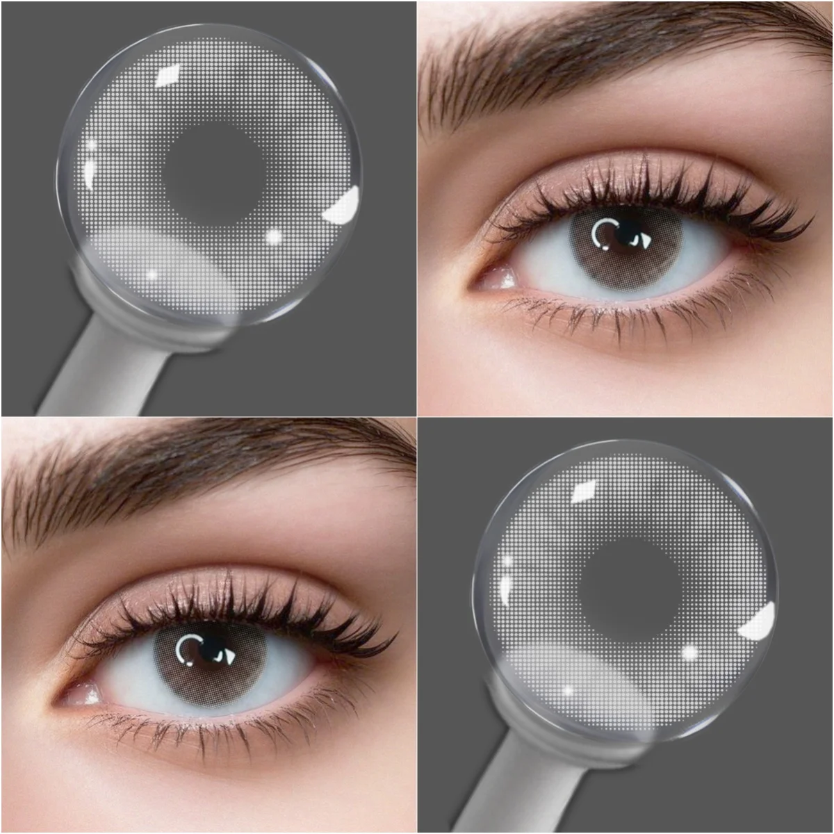 VISUASHOW Polar Light Colored Contact Lenses 2 Pcs Yearly Disposable Soft Small Pupil Prescription Myopia Color Contacts