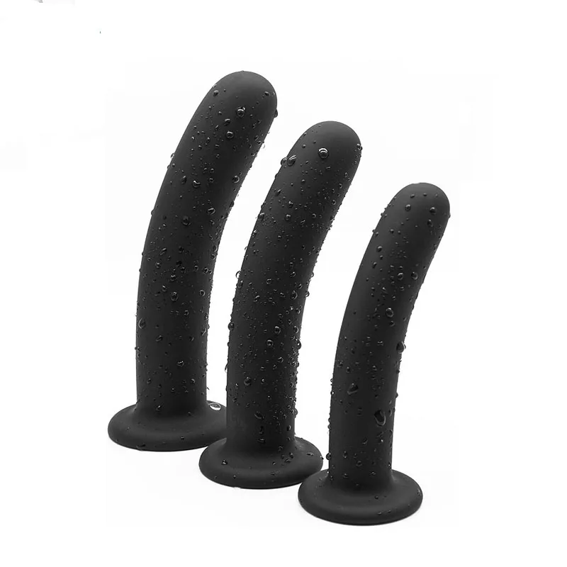 Anal Butt Plug 3 Sizes Anal Plugs Training Simple Dildos with Strong Suction Cup Anal Sex Toys for Beginners to Advanced Users