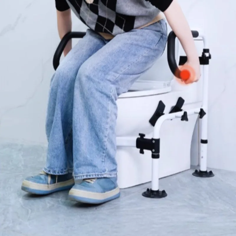 

Поручни и рама для унитаза, регулируемая вспомогательная рама для ванной комнаты для пожилых людей, сверхмощные поручни для унитаза для инвалидов, поручни