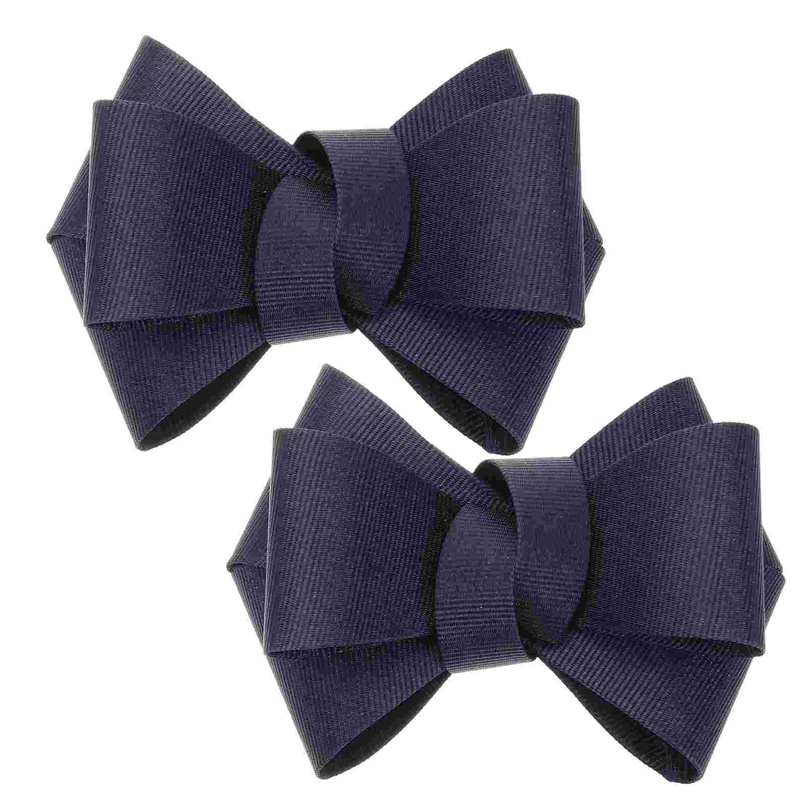 Bow Shoe Clips Classic Ribbed Material Removable Cloth Buckle Wedding Accessories Women Blue Shoe Decor Hanger Jewelry Storage