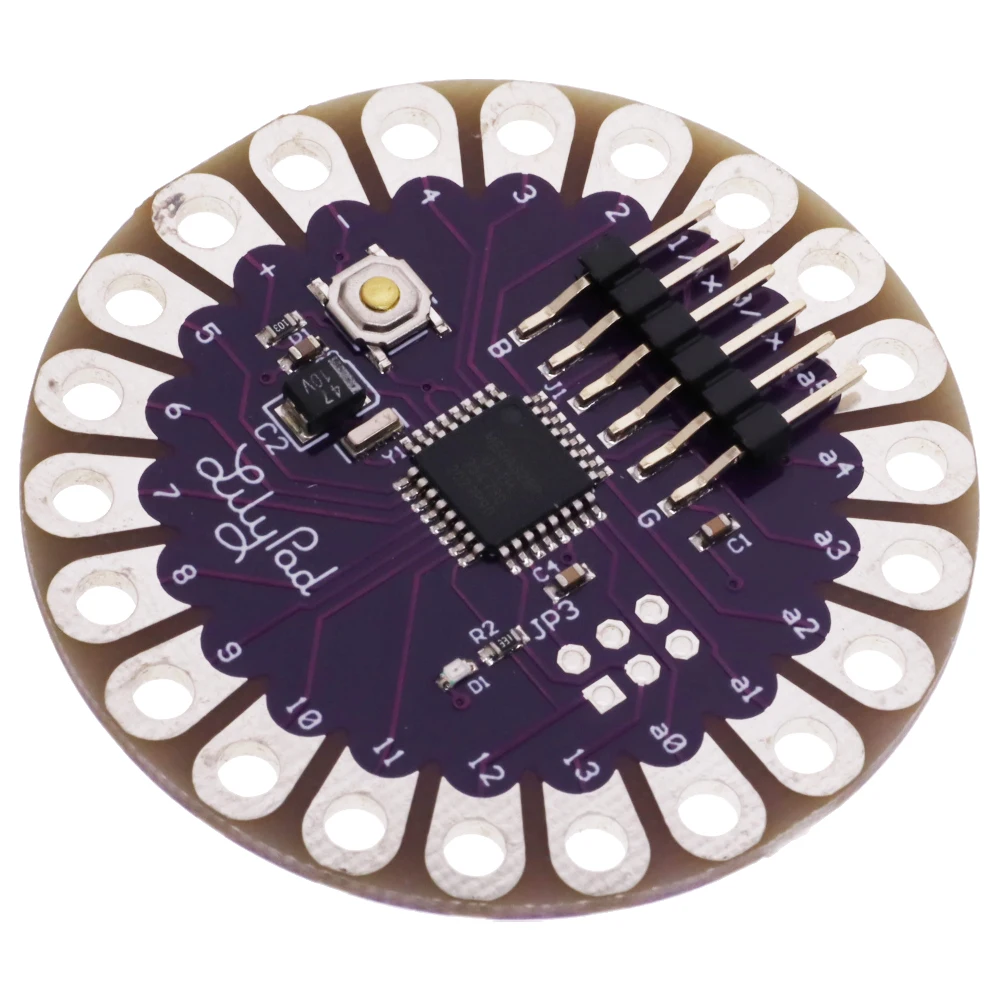 LilyPad ATmega32U4 ATMEGA328P per batteria a celle Arduino CR2032 328P 16M TEMT6000 cicalino WS2812 modulo sorgente pannello di sviluppo RGB