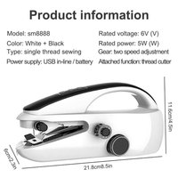 OLTRE-Mini Handheld Sewing Electric USB Quick Stitching Home Needlework DIY Electric Sewing Machine Stitch Set