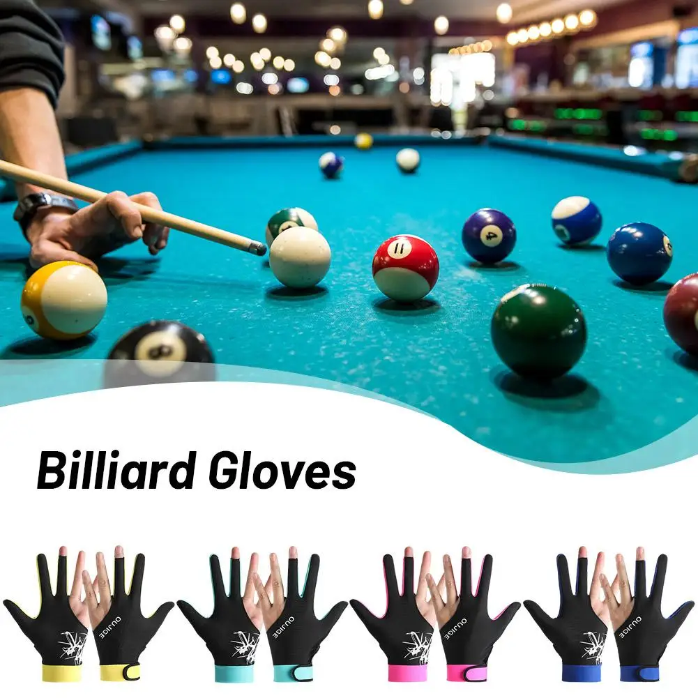 1PCS Three Fingered Billiard Gloves Pool Snooker Glove For Men Women Fits Both Left And Right Hand Billiard Accessories P6Q4