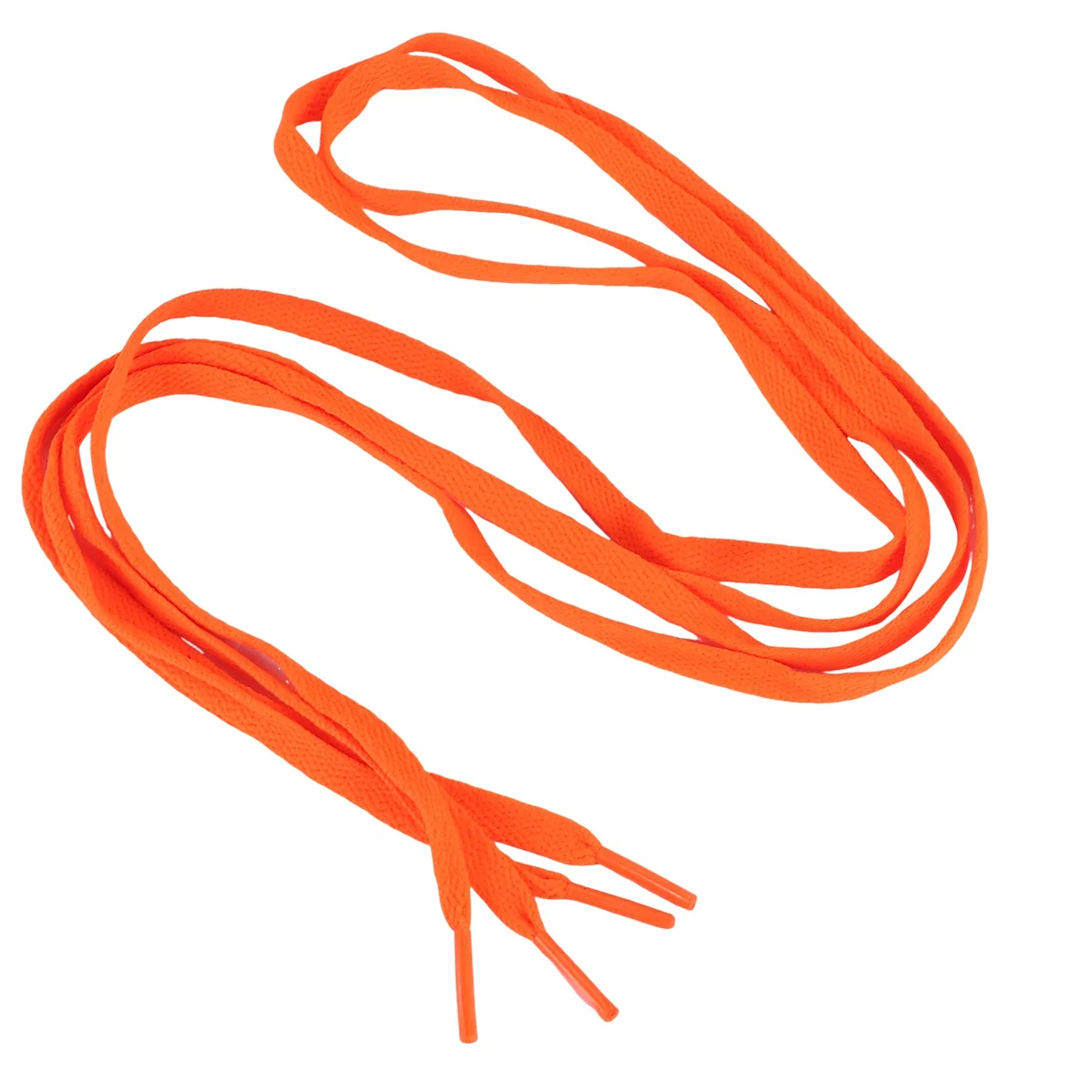 ABQR Trainers Replacement 8mm Wide Orange Flat String Shoelace Pair