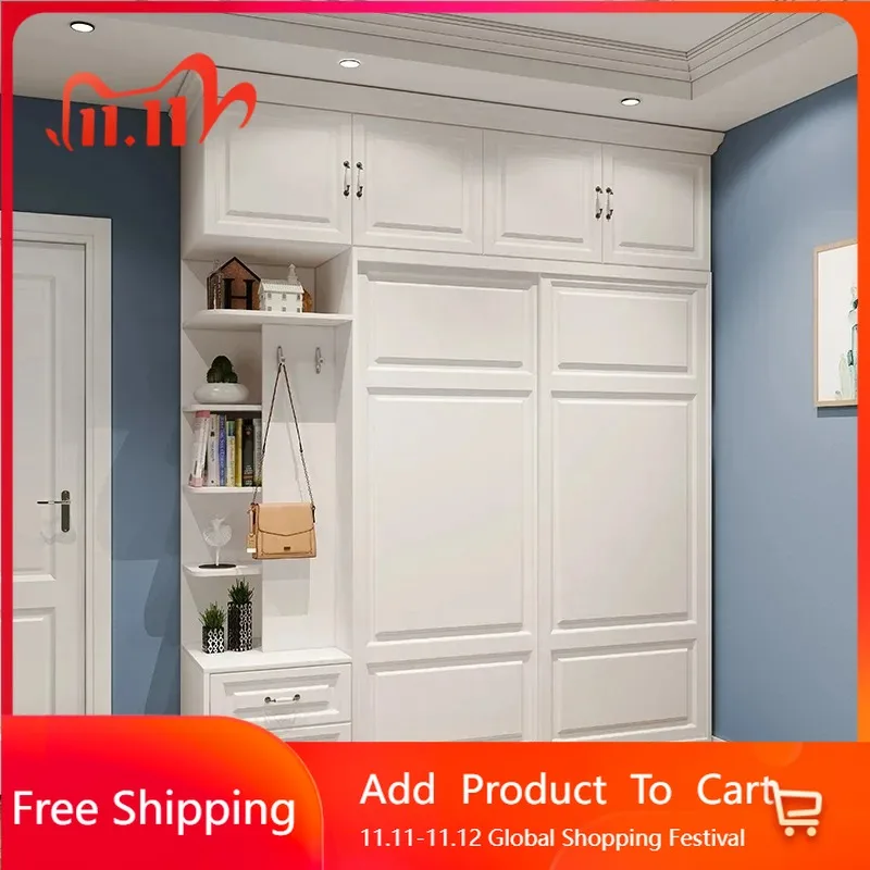 

Display Nordic Wood Wardrobes Modern Minimalist Cupboard Bedroom Wardrobes Home Designer Korean \Muebles Postmodern Furniture