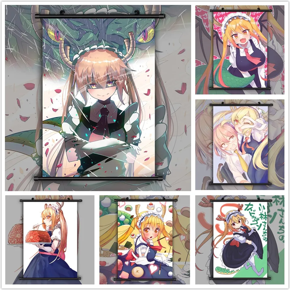 Animation Canvas Painting Poster Decor Miss Kobayashi's Dragon Maid Tooru Wall Art Print Pictures Home Decor Pictures Room Wall