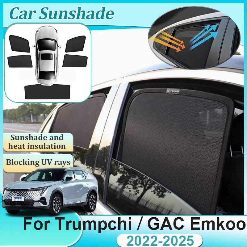 

Автомобильные аксессуары для Trumpchi GAC Emkoo 2022 2023 2024 2025 магнитные солнцезащитные козырьки с полным покрытием, козырьки для передних боковых окон, инструменты для конфиденциальности
