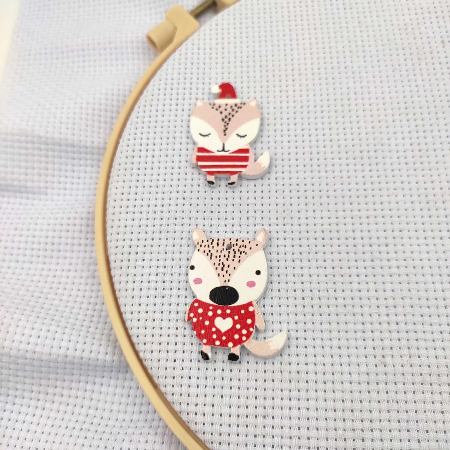 Christmas Needle Minder Magnetic Set Fox Needle Keeper Finder Sewing Magnet Embroidery Accessories Cross Stitch Tools