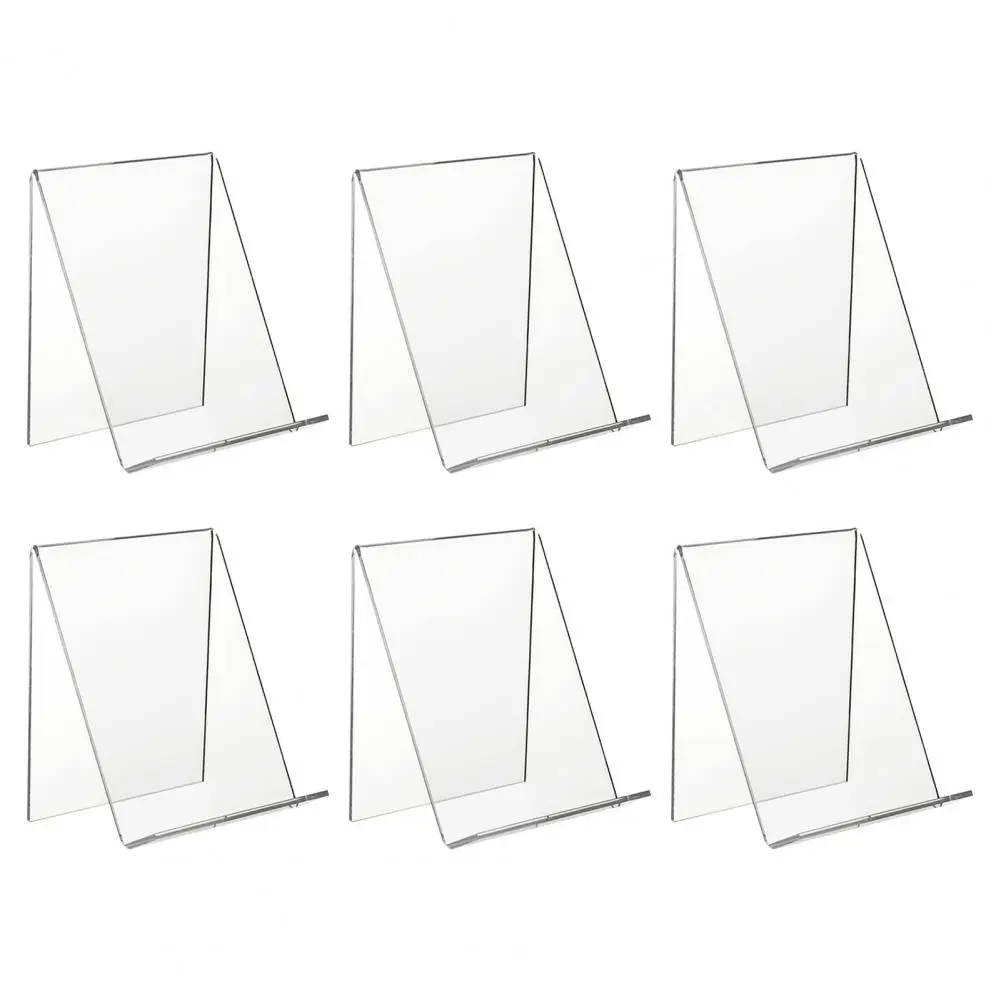 コミックスクールのためのスペース節約ブックスタンド耐久性のあるアクリルブックスタンドセット安定性のある家の装飾スペース節約ホルダー