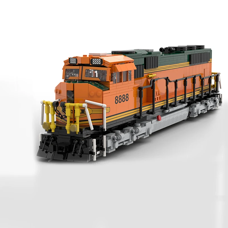 

City Car Model MOC Building Bricks SD70MAC Diesel Locomotive Modular Technology Gifts Holiday Assemble Children Toys Suit