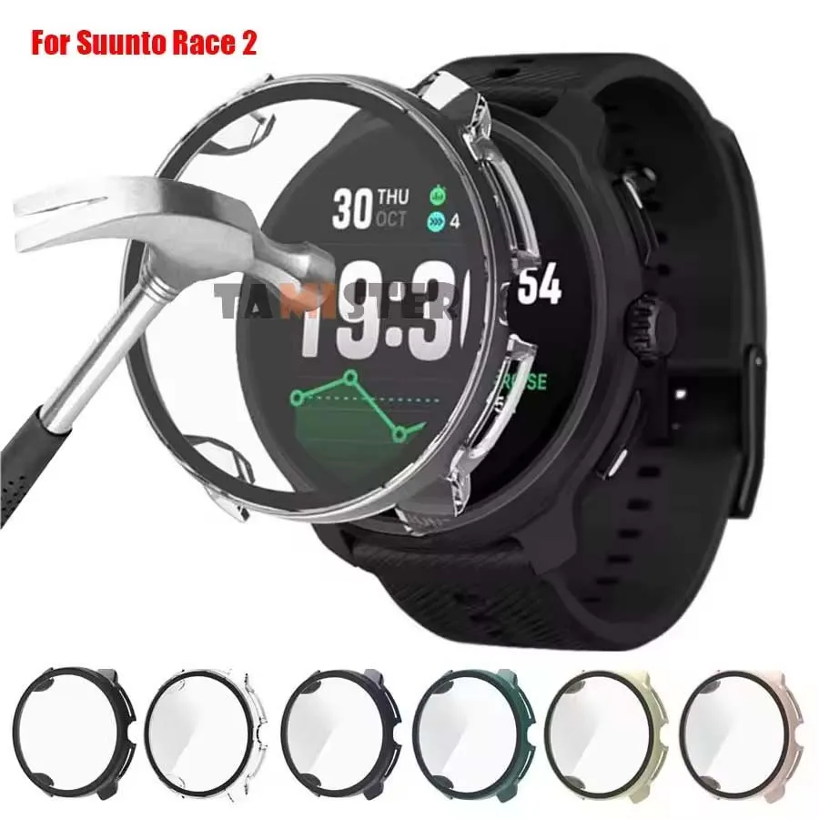 For SUUNRO RACE 2/RACE S Case Cover Tempered Glass Film Protective Shell Bumper For Suunto Run Screen Protector Frame Accessorie