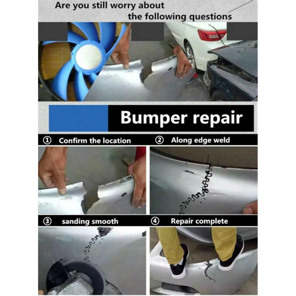 バンパーホットホッチキスステープル部品 400 ピース/セットアクセサリー車の損傷したプラスチックステンレス鋼ウェーブ溶接機ツール