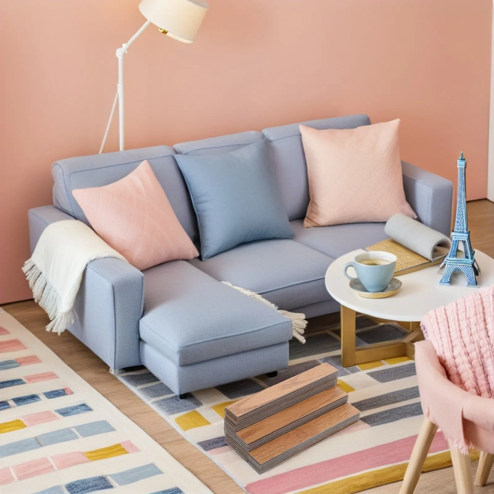 

40 шт. имитационных миниатюрных напольных покрытий для кукольного домика, масштаб 1:12, с текстурой дерева, легкие, для самостоятельной сборки, миниатюрные напольные доски для рукоделия