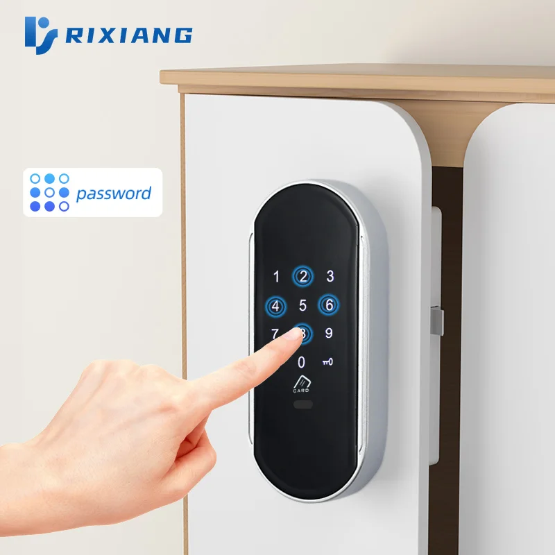 

Digital Smart Cabinet Door Lock Safety Zinc Alloy TouchScreen Protection Wardrobes sliding Drawers Password Lock