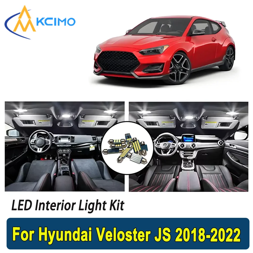 

Kcimo LED For Hyundai Veloster JS (2018-2022) Premium Bright LED Interior Dome Map Trunk Light Kit Car Led Lamps Car LED Lights