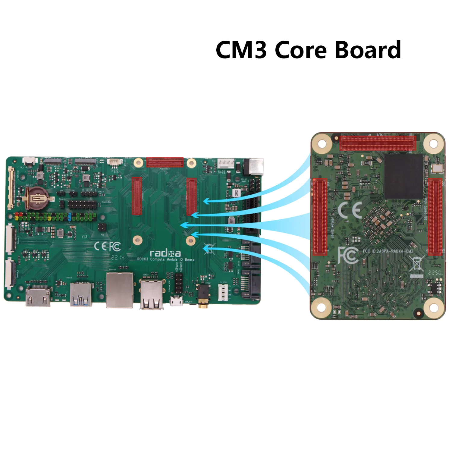 Imagem -05 - Módulo de Computação Radxa Cm3 Baseado em Rockchip Rk3566 Soc Quad-core Arm Cortex-a55compatível com Rodapé Raspberry pi