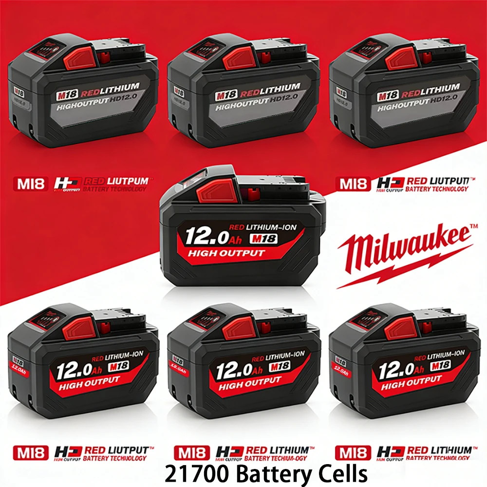 Аккумулятор Milwaukee M18 HB8, 12 Ач, высокопроизводительные 21700 ячеек, гарантия максимальной емкости и длительный срок службы для всех системных электроинструментов M18