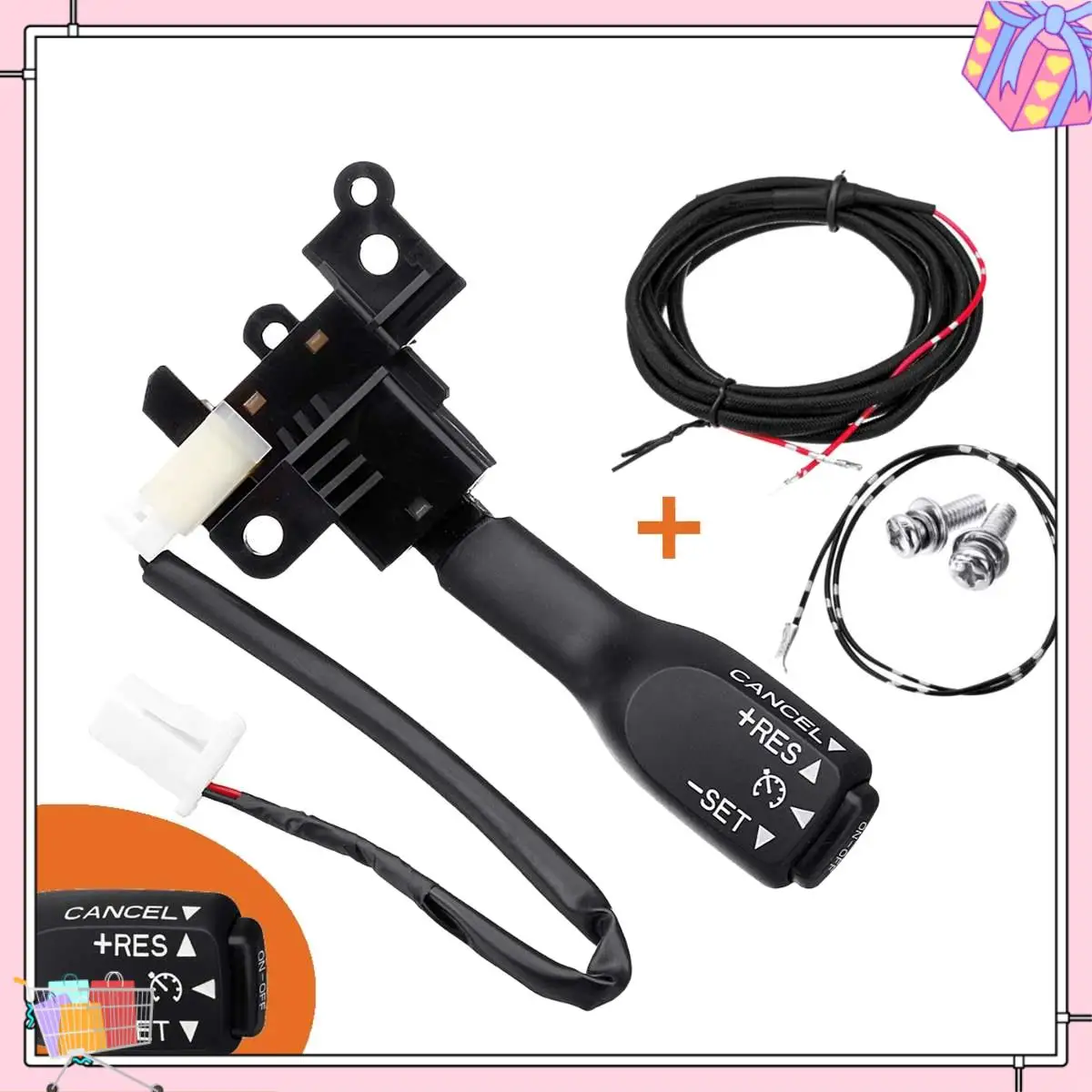

A77T-Car Cruise Control Switch With Harness For Toyota Corolla Camry Prius Land Cruiser RAV4 Hilux 84632-34011