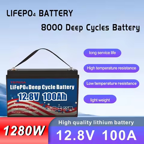 VEMDIA 12V 100Ah LiFePO4 Lithium Battery for RV Campers Golf Cart Off-Road Off-grid Solar Storage