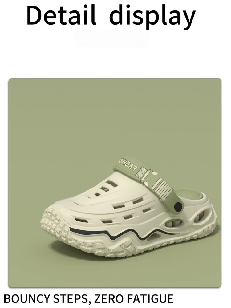 Neue Frühlings- und Sommer-Clogs mit Fußgewölbestütze, bequem, weich, dicksohlig, atmungsaktiv für Damen und Herren, geeignet für den Innen- und Außenbereich, modisch und vielseitig für den täglichen Gebrauch. – Detail 5