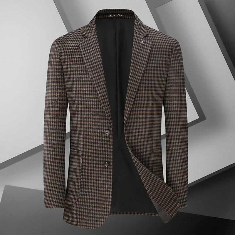 Blazer tamanho grande XL-7XL ao ar livre masculino casual moda tendência desportiva cor sólida estilo britânico negócios cavalheiro casamento blazer