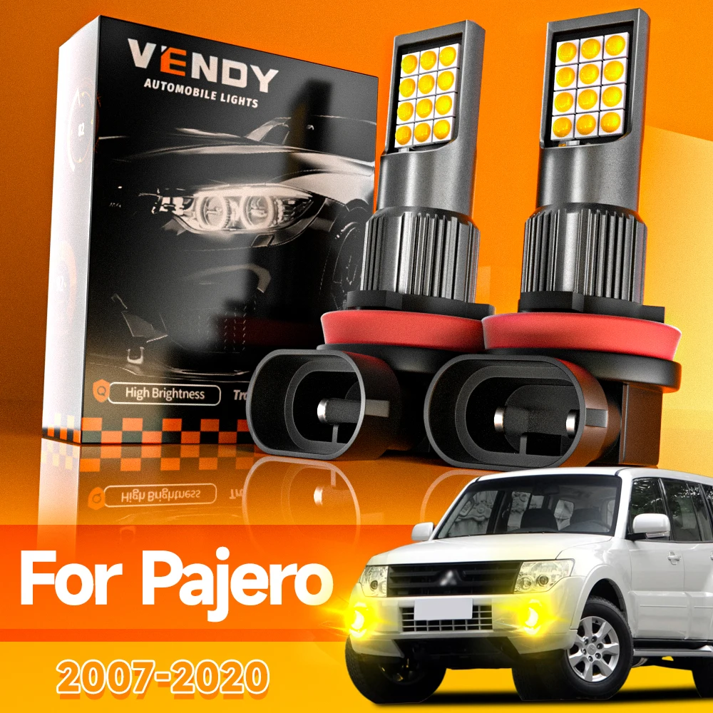 2pcs For Mitsubishi Pajero V80 V93 V97 V98 2007-2020 LED Fog Light 2008 2009 2010 2011 2012 2013 2014 2015 2016 Accessories