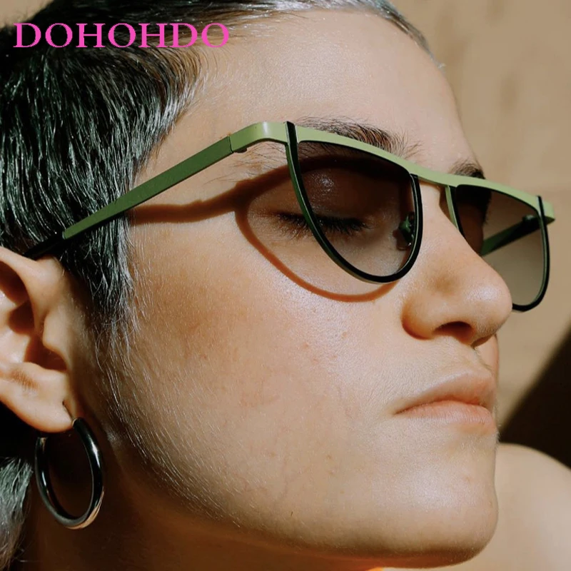 

Vintage Metal Semicircle Sunglasses Women Men Personality Brand Design Outdoor Sunglasses Travel Drive Eyeglasses UV400 Lentes